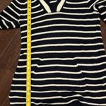 Saint Tropez West  Cotton Hoodie Navy & Cream Strips Size M. Heavy. Warm. Causal Photo 7