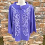 Bob Mackie Wearable Art Purple Open Front Jacket Photo 6