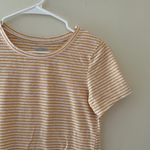 Old Navy 2/$15 M- Yellow and White Striped Short Sleeved Summer Top Photo 1
