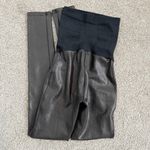 Spanx Mama Faux Leather Pregnancy Over The Belly Maternity Leggings in Black XS Photo 11