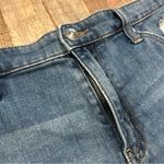 Aerie  Distressed Denim Shorts Womens Size M Medium Elastic Waist Cutoff Raw Hem Photo 2