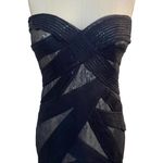Tadashi Shoji  Strapless Blue Sequin Dress Mini Cocktail Bodycon Formal Womens 2 Photo 2
