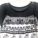 Bila Short Sleeve Floral Swing Top Size S Black Photo 2