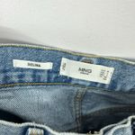 Mango MNG Denim Straight Jeans Sz 4 Light Wash Distressed 90s Y2K Grunge Indie Sleaze Photo 2