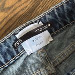 ZARA high waisted mini flare rigid denim jean pants size 4, 25” Jean Photo 4
