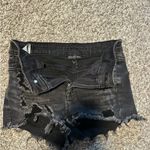 American Eagle  Outfitters Jean Shorts Black Ripped High-Waisted Photo 2