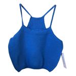 Bardot  Electric Blue Eliana Knit Crop Camisole Top Size Small NWT Photo 2