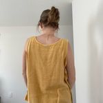 Vintage Embroidered Yellow Boho Tank Top Size M Photo 3