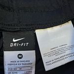 Nike  Dri Fit Mid Rise Straight Leg Black White Capri Athletic Crop Pants Medium Photo 4