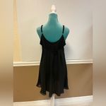 Oscar de la Renta Vintage Pink Label Black Chiffon Floral Beaded Nightgown Photo 4