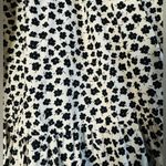 H&M  Ditsy Floral Print Prairie Long Puff Sleeve Beige Black Cotton Dress Size M Photo 3