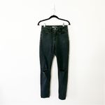 Levi's 721 High Rise Skinny Distressed Split Knee Black Washed Jeans Size 28 Photo 58