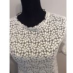 ZARA  Trafaluc Small Floral Lace Overshirt Short Sleeve White Black Romantic Photo 5