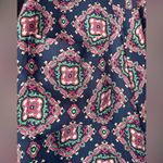 J.Crew Black Label Womens Lined Shift Dress Size 00 Navy Blue Pink Career Modest Photo 6