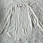 Love by Design  Women’s Button up Tunic sheer top in white size Medium Photo 0