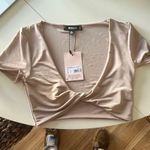 Missguided NWT  Rose Slinky Twist Front Crop Top Photo 1