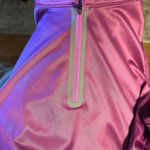 Fringe‎ Athletic Quarter Zip Mock Neck Top Large Purple Photo 3