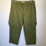 Madewell NWT Garment-Dyed Low-Slung Straight Cargo Pants in Green NL219 Photo 2