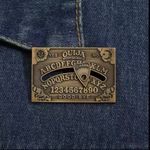 Halloween Vintage Ouija Plate Brooch Pin Photo 4