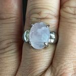 Amethyst Ova purple silver ring size 8.5 Photo 8
