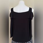 NABI Black Cold Shoulder Thick Straps 3/4th Sleeves Stretchy Material Sz XL. Photo 3