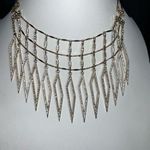 Sequin Jewelry Vintage Gold and Crystal Collar Statement Necklace (see pics and Photo 0