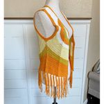American Vintage Crochet Star Vest Orange Multi - M NWT Photo 13