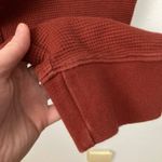 Lands' End  Womens M Rust Red Thermal Waffle Knit PJ Joggers Cozy Lounge Comfort Photo 7