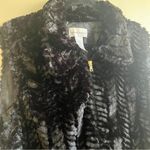 Alfred Dunner  black faux fur vest Size L Photo 5