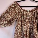 Olivaceous Avery Dress Boho Western Floral Lace Puff Short Sleeve Mini Medium Photo 2