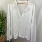 Vineyard Vines 100% Linen Long Sleeve V Neck Blouse Top 2X Photo 0
