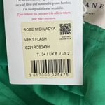 Sézane  Ladya green eyelet open back midi dress 2 NWT Photo 7