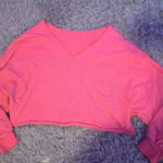 SheIn Hot pink cropped long sleeve shirt Photo 0