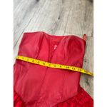 VINTAGE Chia 100% leather corset and lace strapless dress, 80s/90s size 4 Red Photo 9