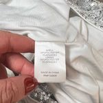 Lovers + Friends Silver Sequin Ginger Faux Wrap Open Back Bodysuit Small Photo 10