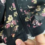 Maurice's black chiffon floral print bomber jacket size M Photo 8