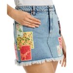Alice + Olivia Alice Olivia Route 66 Patchwork Denim Miki Skirt Photo 2