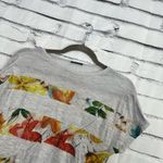ZARA  Collection Floral Graphic Tee Women’s Small Gray Short Sleeve Top Portugal Photo 5