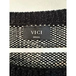 VICI  Women's Black Polyester Long Sleeve Crew Neck Pullover Sweater Size Small Photo 5