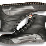 Hunter  Unisex Target Dipped Canvas High-Top Lace Sneakers Black/Black Size M6/W8 Photo 0