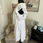 Cato White Ruffled Tie Front Sundress Photo 5