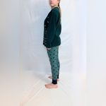 Brooks Vintage Bobbie  Fleece Snowflake Holiday Crew Jumper - Forest Green - M Photo 2