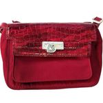 Brighton  Red Heart Crossbody Purse Embossed Bellissimo Lipstick Shoulder Bag Photo 2