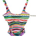 Anne cole Swimsuit Womens 8 Rainbow Stripe One Piece Adjustable Flattering UPF50 Photo 5
