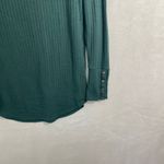 Chaser women’s medium blushish green pullover ribbed buttons long sleeve Photo 2