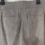 BCBG Maxazria Brown Linen Paperbag Pants Size 8 Wide Leg Academia Career Classic Photo 4
