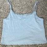American Eagle  Baby Tee Cropped Light Blue Photo 0