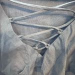 Tresics  blue ruffle lace up dress size small Photo 3