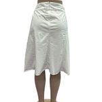 Gap White Cotton Spandex Blend A Line Midi Skirt Fully Lined Zip Back Womens 10 Photo 3