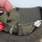 Fendi  Wool Blend Knit Sweater Brocade Damask Dress Metallic Gold Brown Photo 15